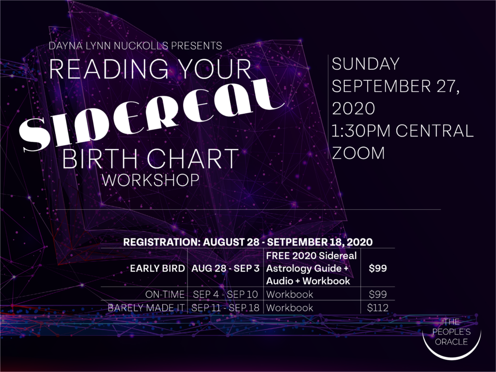 Reading Your Sidereal Birth Chart Workshop - September 27, 200 - The